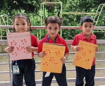 Bagless Day Activity - 🌸 Flower Petals Fingerprint 🌸 -